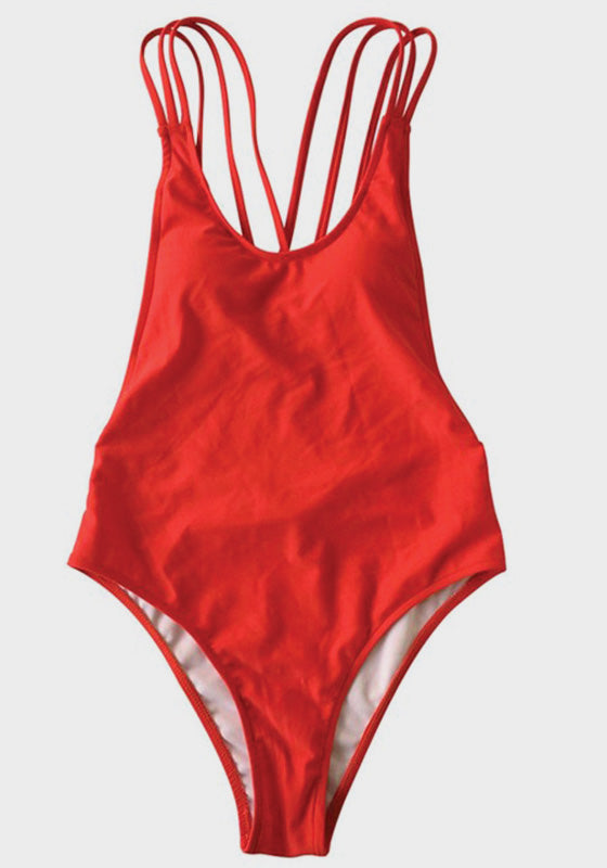 Dives Braided Strap Cross Back One Piece Dives Braided Strap Cross Back One Piece