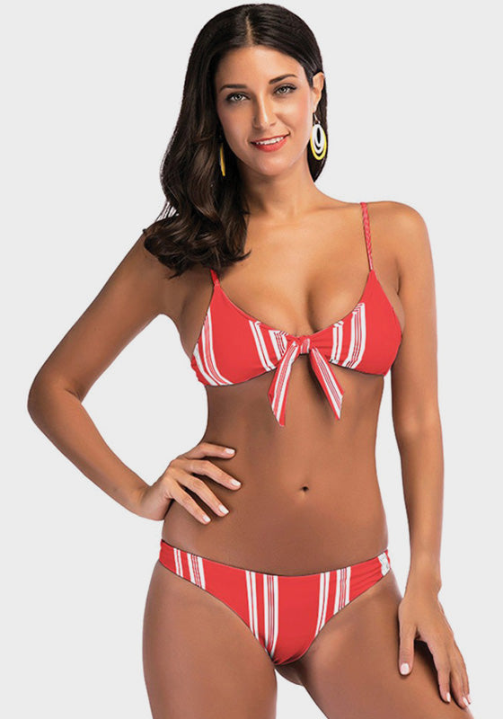 Harus Striped Bather knotted Bikini Harus Striped Bather knotted Bikini