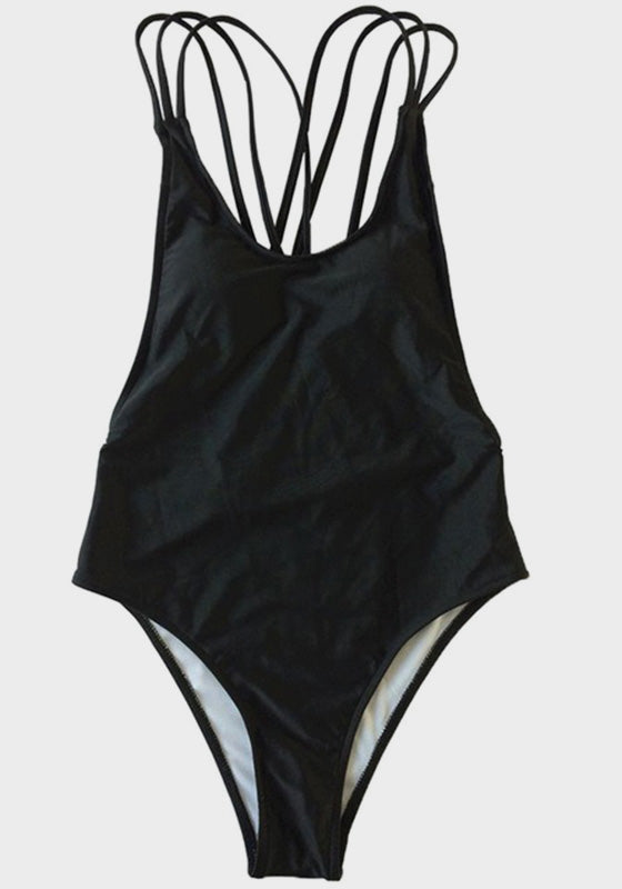 Dives Braided Strap Cross Back One Piece Dives Braided Strap Cross Back One Piece