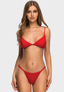 Tiara Red Low Waist Bikini